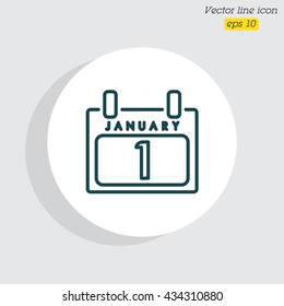 Web line icon. Calendar