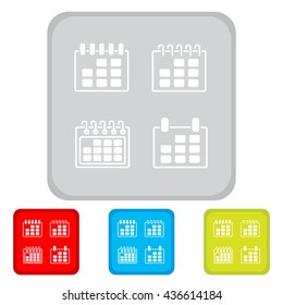 Web line icon. Calendar