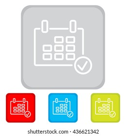 Web line icon. Calendar