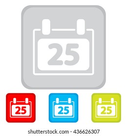 Web line icon. Calendar
