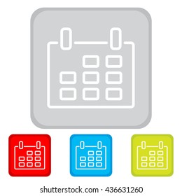 Web line icon. Calendar