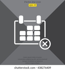 Web line icon. Calendar