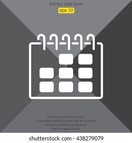Web line icon. Calendar