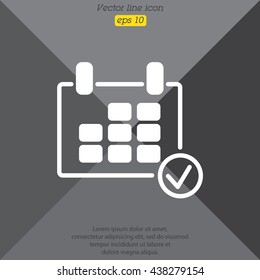 Web line icon. Calendar