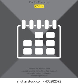Web line icon. Calendar