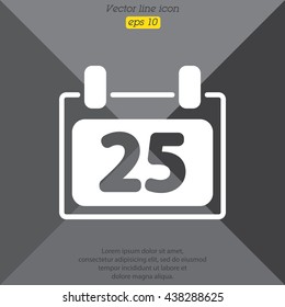 Web line icon. Calendar