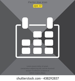 Web line icon. Calendar