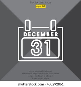 Web line icon. Calendar