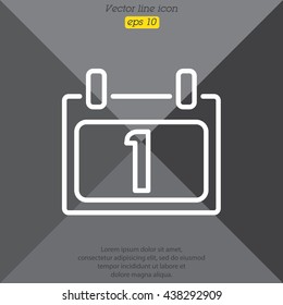 Web line icon. Calendar