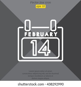 Web line icon. Calendar