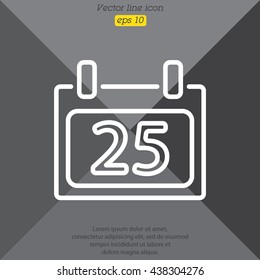 Web line icon. Calendar