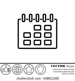 Web line icon. Calendar