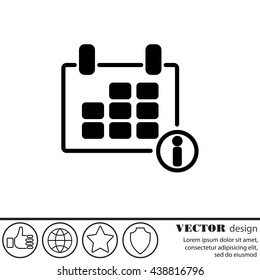 Web line icon. Calendar
