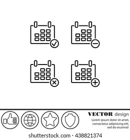 Web line icon. Calendar