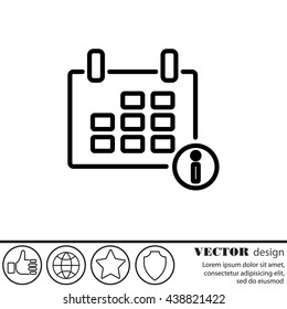 Web line icon. Calendar