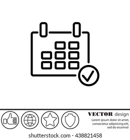 Web line icon. Calendar