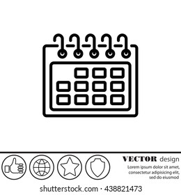 Web line icon. Calendar