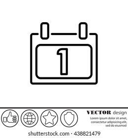 Web line icon. Calendar