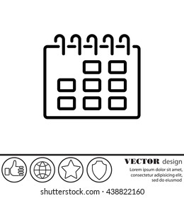 Web line icon. Calendar