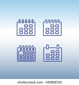Web line icon. Calendar