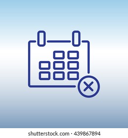 Web line icon. Calendar