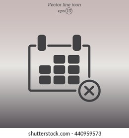 Web line icon. Calendar