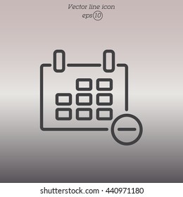 Web line icon. Calendar