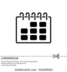 Web line icon. Calendar