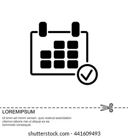 Web line icon. Calendar