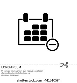Web line icon. Calendar