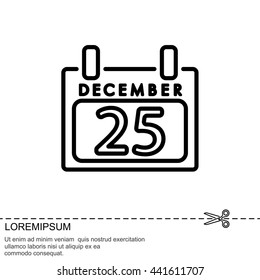 Web line icon. Calendar