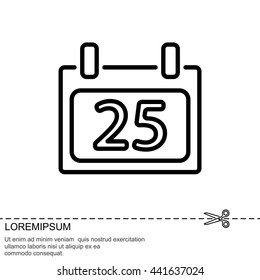 Web line icon. Calendar