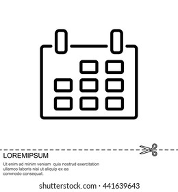 Web line icon. Calendar