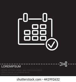 Web line icon. Calendar