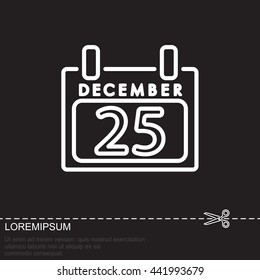 Web line icon. Calendar