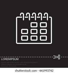 Web line icon. Calendar