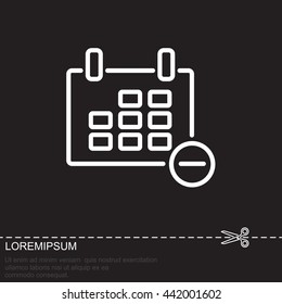 Web line icon. Calendar