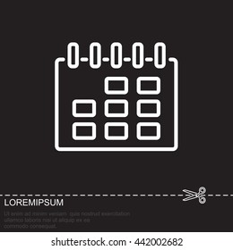 Web line icon. Calendar