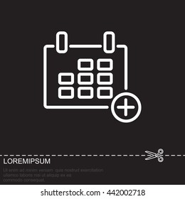Web line icon. Calendar