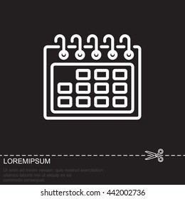 Web line icon. Calendar