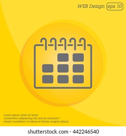 Web line icon. Calendar