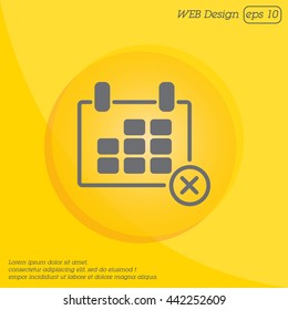 Web line icon. Calendar
