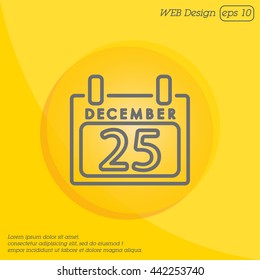 Web line icon. Calendar