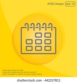 Web line icon. Calendar