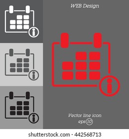 Web line icon. Calendar