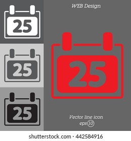 Web line icon. Calendar