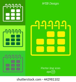 Web line icon. Calendar