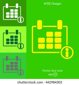 Web line icon. Calendar