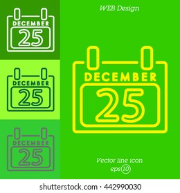 Web line icon. Calendar