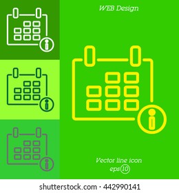 Web line icon. Calendar